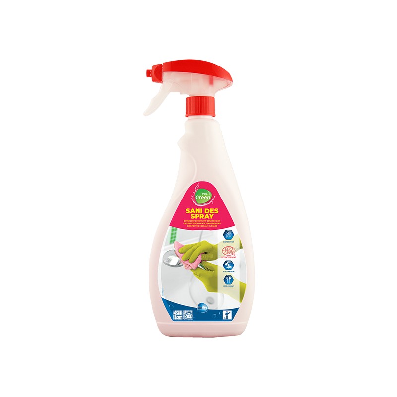 FDV POLGREEN SANI DES Détergent détartrant désinfectant Spray 750ml