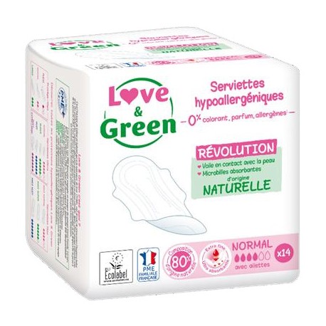 Serviettes hygieniques feminine 85% origine naturelle - Colis 1344 