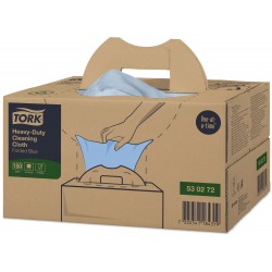 Chiffon de nettoyage plié 180F Bleu industriel handi box TORK - C/1