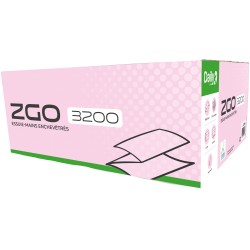 ZGO 3200 Essuie-mains Z p. ouate blanc 20.5x24 - Ct 3200 fts