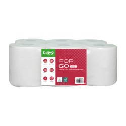 Essuie-tout 450 fts ECOLABEL 2 pl g/c pure ouate blanc - 6 bob.