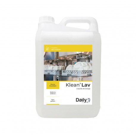 Liquide lavage pour machine vaisselle KLEAN'LAV DAILYK - Bidon 5Kg