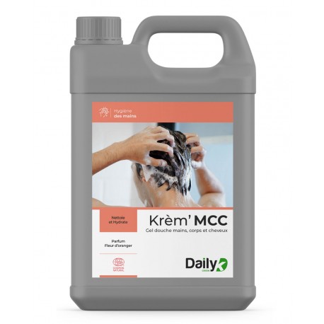 KREM'MCC Crème lavante Mains Corps Cheveux DAILYK GREEN - Bidon 5L