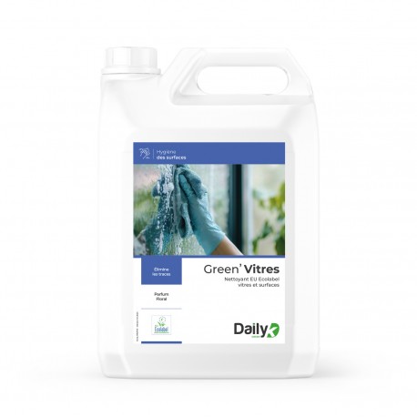 GREEN'VITRES Nettoyant vitres et surfaces ECOLABEL Dailyk Green 5L