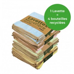 Lavettes microfibres recyclées 38X38cm Dailyk Green - Lot de 5